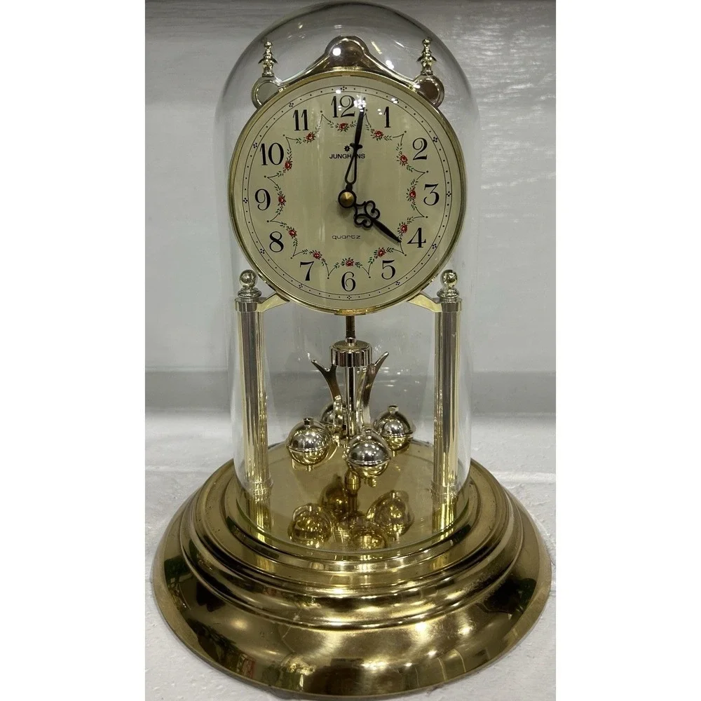 Vintage Junghans Quartz Made In Germany 85 Movement Desk Clock Works‎ Tested